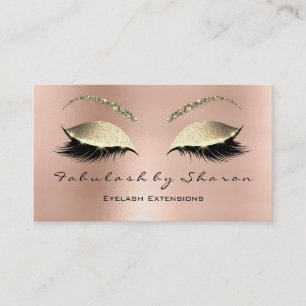 Makeup Eyebrow Lashes Glitzer Diamond Pink Luxury Visitenkarte