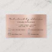 Makeup Eyebrow Lashes Glitzer Diamond Pink Silber Visitenkarte (Rückseite)