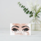 Makeup Eyebrow Lashes Glitzer Eyes Spark Estetican Visitenkarte (Stehend Vorderseite)