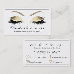 Makeup Eyebrow Lashes Glitzer Gold Schwarz1 Visitenkarte