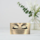 Makeup Eyebrow Lashes Glitzer Imitate Sepia Gold L Visitenkarte (Stehend Vorderseite)