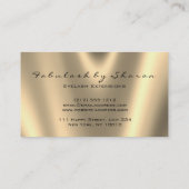 Makeup Eyebrow Lashes Glitzer Imitate Sepia Gold L Visitenkarte (Rückseite)