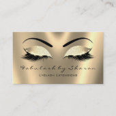Makeup Eyebrow Lashes Glitzer Imitate Sepia Gold L Visitenkarte (Vorderseite)