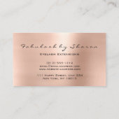 Makeup Eyebrow Lashes Glitzer Pink Silver Grau Visitenkarte (Rückseite)