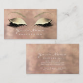 Makeup Eyebrow Lashes Glitzer Rose Linken Visitenkarte (Vorne/Hinten)