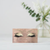 Makeup Eyebrow Lashes Glitzer Rose Linken Visitenkarte (Stehend Vorderseite)