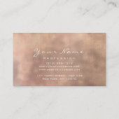 Makeup Eyebrow Lashes Glitzer Rose Linken Visitenkarte (Rückseite)