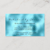 Makeup Eyebrow Lashes Glitzer Tropfen Blue VIP Sil Visitenkarte (Rückseite)