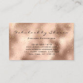 Makeup Eyebrow Lashes Glitzer Tropfen Crystals Ros Visitenkarte (Rückseite)