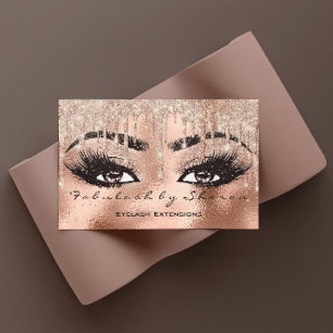 Makeup Eyebrow Lashes Glitzer Tropfen Qr Code Visitenkarte