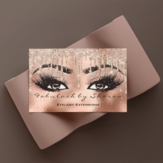 Makeup Eyebrow Lashes Glitzer Tropfen Qr Code Visitenkarte