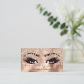 Makeup Eyebrow Lashes Glitzer Tropfen Qr Code Visitenkarte (Stehend Vorderseite)