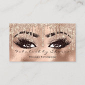 Makeup Eyebrow Lashes Glitzer Tropfen Qr Code Visitenkarte (Vorderseite)