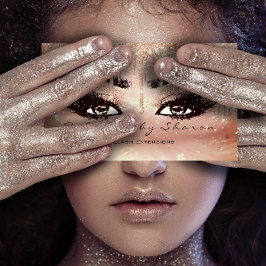 Makeup Eyebrow Lashes Glitzer Tropfen Rose Studio Visitenkarte