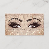 Makeup Eyebrow Lashes Glitzer Tropfen Spark Glam R Visitenkarte (Vorderseite)