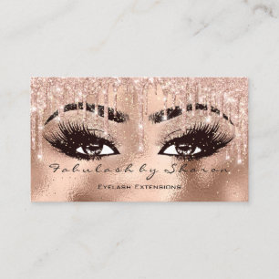 Makeup Eyebrow Lashes Glitzer Tropfen Spark Gold G Visitenkarte