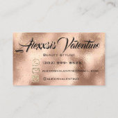 Makeup Eyebrow Lashes Glitzer Tropfen Spark Social Visitenkarte (Rückseite)