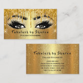 Makeup Eyebrow Lashes Glitzer Tropfen VIP Gold Visitenkarte (Vorne/Hinten)