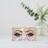 Makeup Eyebrow Lashes Wax Tropfen Rose Holograph Visitenkarte (Stehend Vorderseite)