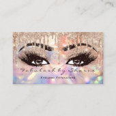 Makeup Eyebrow Lashes Wax Tropfen Rose Holograph Visitenkarte (Vorderseite)