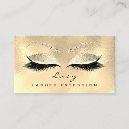 Makeup Eyebrow Name Lash Glitzer Champaigne Gold Terminkarte
