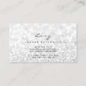 Makeup Eyebrow Name Lash Glitzer Gray Silver Lucy Visitenkarte (Rückseite)