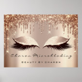 Makeup Eyebrows Lashes Browns Rose Spark Bridal Poster (Vorne)