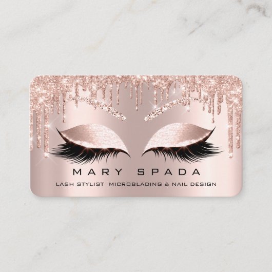 Makeup Eyebrows Lashes Browns Rose Spark Instagra Visitenkarte (Vorderseite)