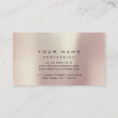 Makeup Eyebrows Lashes Extension Blush Glitzer Visitenkarte (Rückseite)