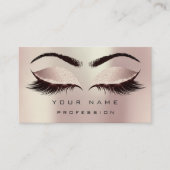 Makeup Eyebrows Lashes Extension Blush Glitzer Visitenkarte (Vorderseite)