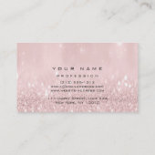 Makeup Eyebrows Lashes Extension Pink Glitzer Visitenkarte (Rückseite)