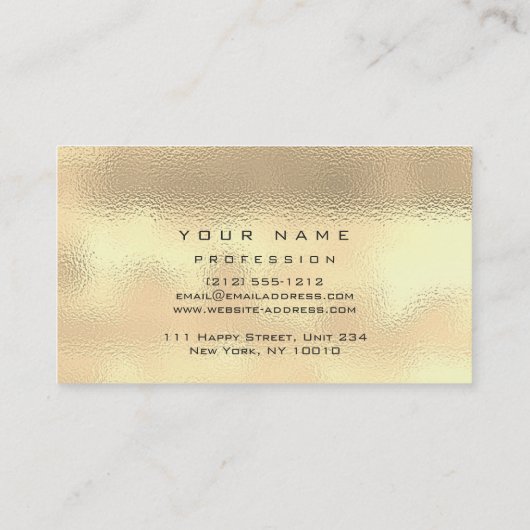 Makeup Eyebrows Lashes Glitzer Diamond Funkelnd VI Visitenkarte (Rückseite)