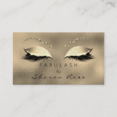 Makeup Eyebrows Lashes Glitzer Diamond Gold Einzig Visitenkarte (Vorderseite)