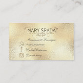 Makeup Eyebrows Lashes Glitzer Diamond Gold Mary1 Visitenkarte (Rückseite)