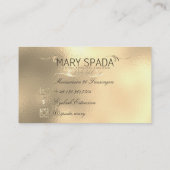 Makeup Eyebrows Lashes Glitzer Diamond Gold Mary Visitenkarte (Rückseite)