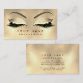 Makeup Eyebrows Lashes Glitzer Diamond Gold Sepia Visitenkarte (Vorne/Hinten)