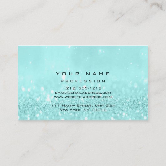 Makeup Eyebrows Lashes Glitzer Gold Visitenkarte (Rückseite)