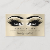 Makeup Eyebrows Lashes Glitzer Metallic Eyes Visitenkarte (Vorderseite)