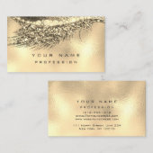 Makeup Eyebrows Lashes Glitzer Metallic Glam Gold Visitenkarte (Vorne/Hinten)