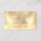 Makeup Eyebrows Lashes Glitzer Metallic Glam Gold Visitenkarte (Rückseite)