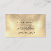 Makeup Eyebrows Lashes Glitzer Metallic Imitat Gol Visitenkarte (Rückseite)