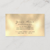 Makeup Eyebrows Lashes Glitzer Metallic Lux Gold Visitenkarte (Rückseite)