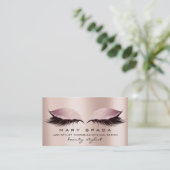 Makeup Eyebrows Lashes Pink WELLNESS-CENTER WELLNE Visitenkarte (Stehend Vorderseite)