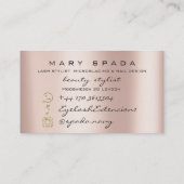 Makeup Eyebrows Lashes Pink WELLNESS-CENTER WELLNE Visitenkarte (Rückseite)