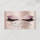 Makeup Eyebrows Lashes Pink WELLNESS-CENTER WELLNE Visitenkarte (Vorderseite)