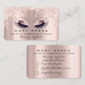 Makeup Eyebrows Lashes Rose Brown Eye VIP Visitenkarte (Vorne/Hinten)