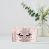 Makeup Eyebrows Lashes Rose Brown Eye VIP Visitenkarte (Stehend Vorderseite)