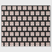 Makeup Eyebrows Lashes Rose Spark Bridal Sweet16. Geschenkpapier (Flach)