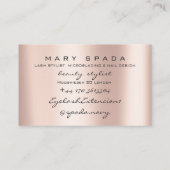 Makeup Eyebrows Lashes Rose Tropfen Kiss Lips Honi Visitenkarte (Rückseite)