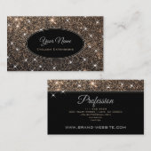 Makeup Eyelash Artist Luminous Gold Glitzer Stars Visitenkarte (Vorne/Hinten)